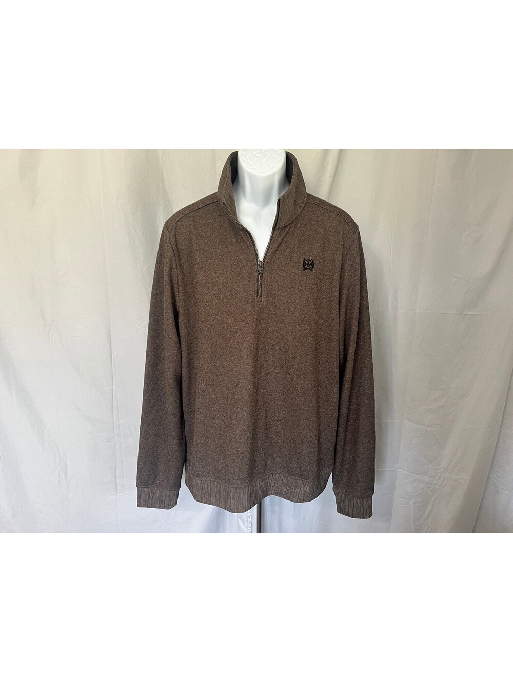 Cinch Men's Brown w/ Black 1/4 Zip Pullover Jacket Large L Cowboy Cut